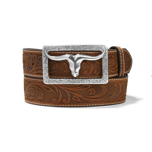 Men's Tony Lama 1 1/2" Bark Stockyard Belt C42859