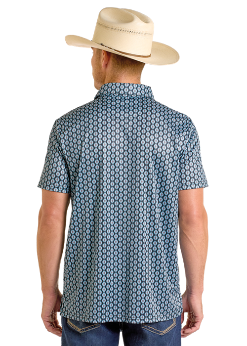 BM51T06620 MNS Blu Mini Aztec Polo