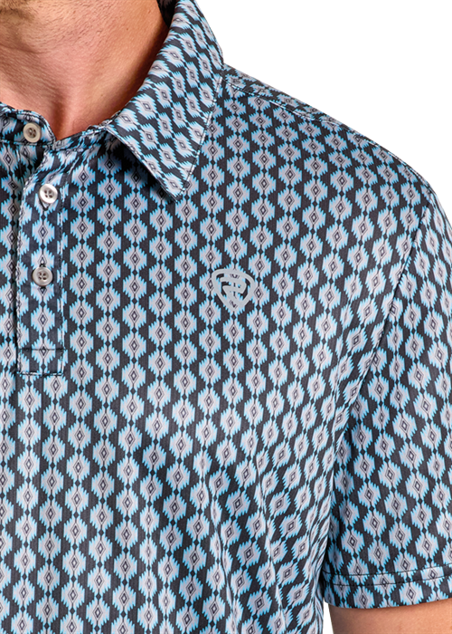 BM51T06620 MNS Blu Mini Aztec Polo