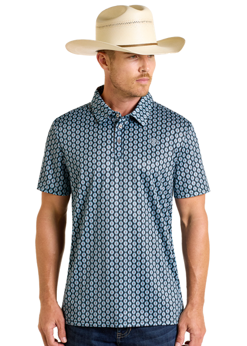 BM51T06620 MNS Blu Mini Aztec Polo