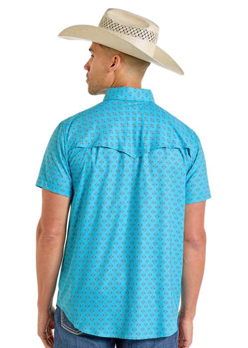 BMN3S06423 MNS Geo Print Snap Teal