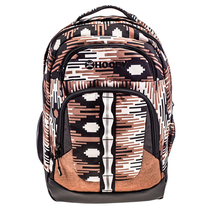 BP074TNBK Ox Hooey Backpack Taupe/Blk Aztec