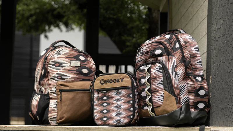 BP074TNBK Ox Hooey Backpack Taupe/Blk Aztec