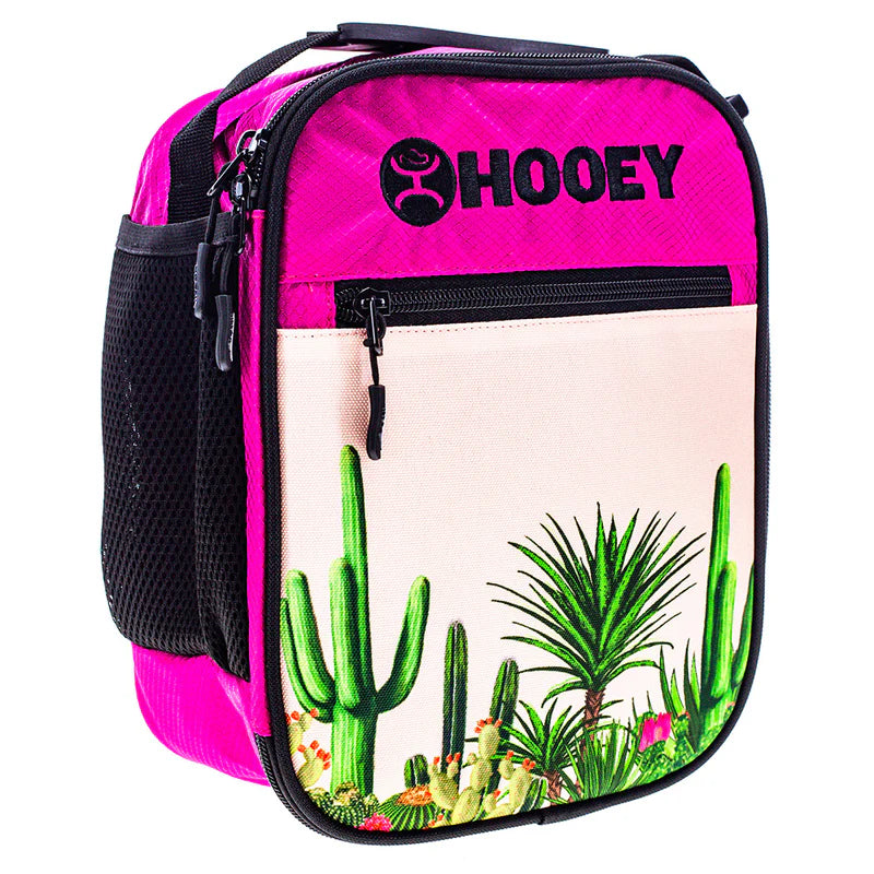 HLB006PKBK Hooey Lunch Box Pink/Scene/Blk