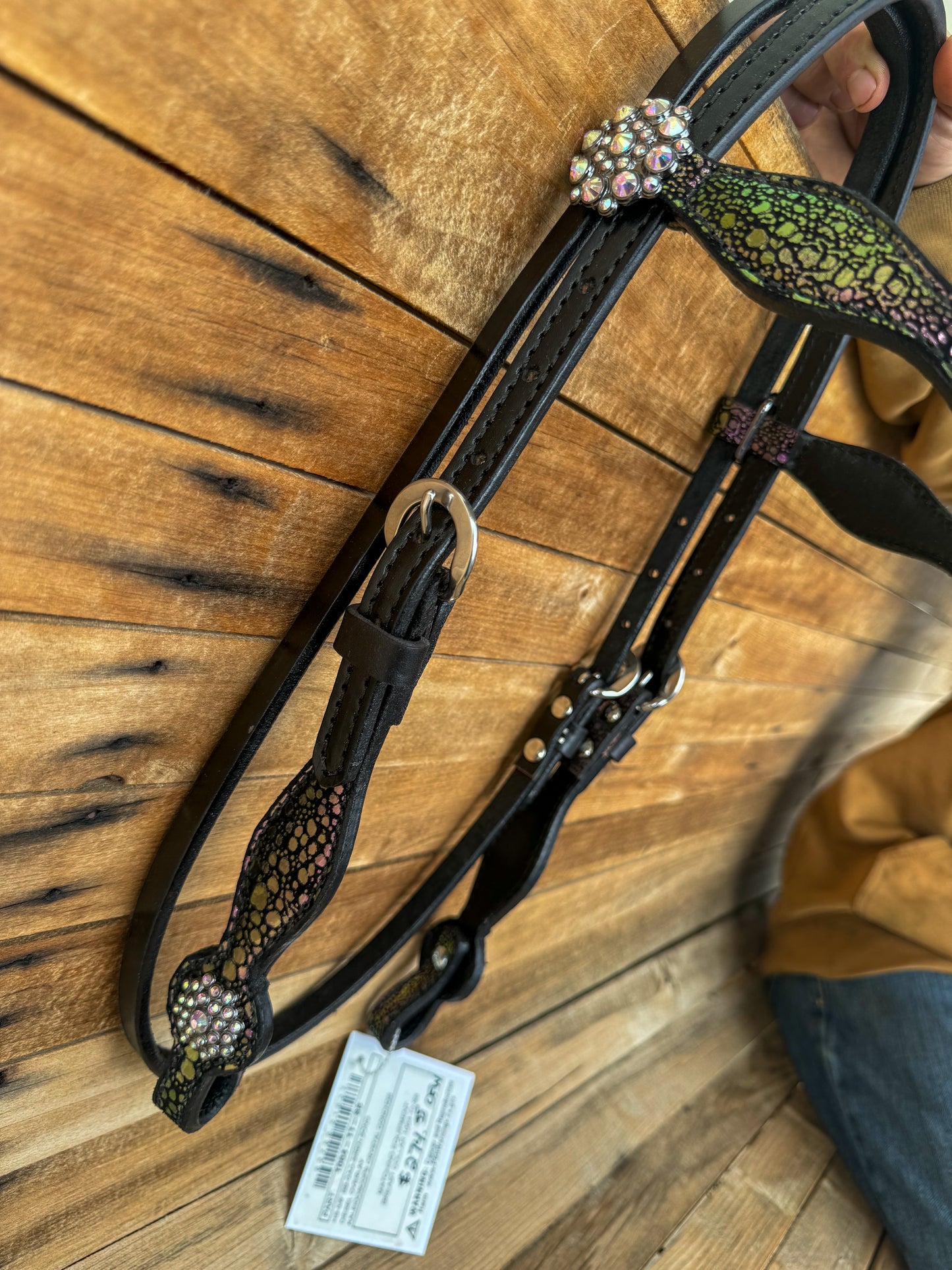 1064-11-S8 Circle Y Fluorescent Browband Headstall