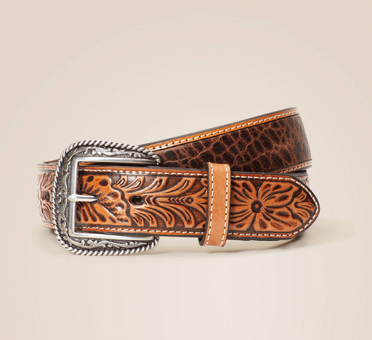 A1022008 Men's Croc Floral Belt Ariat