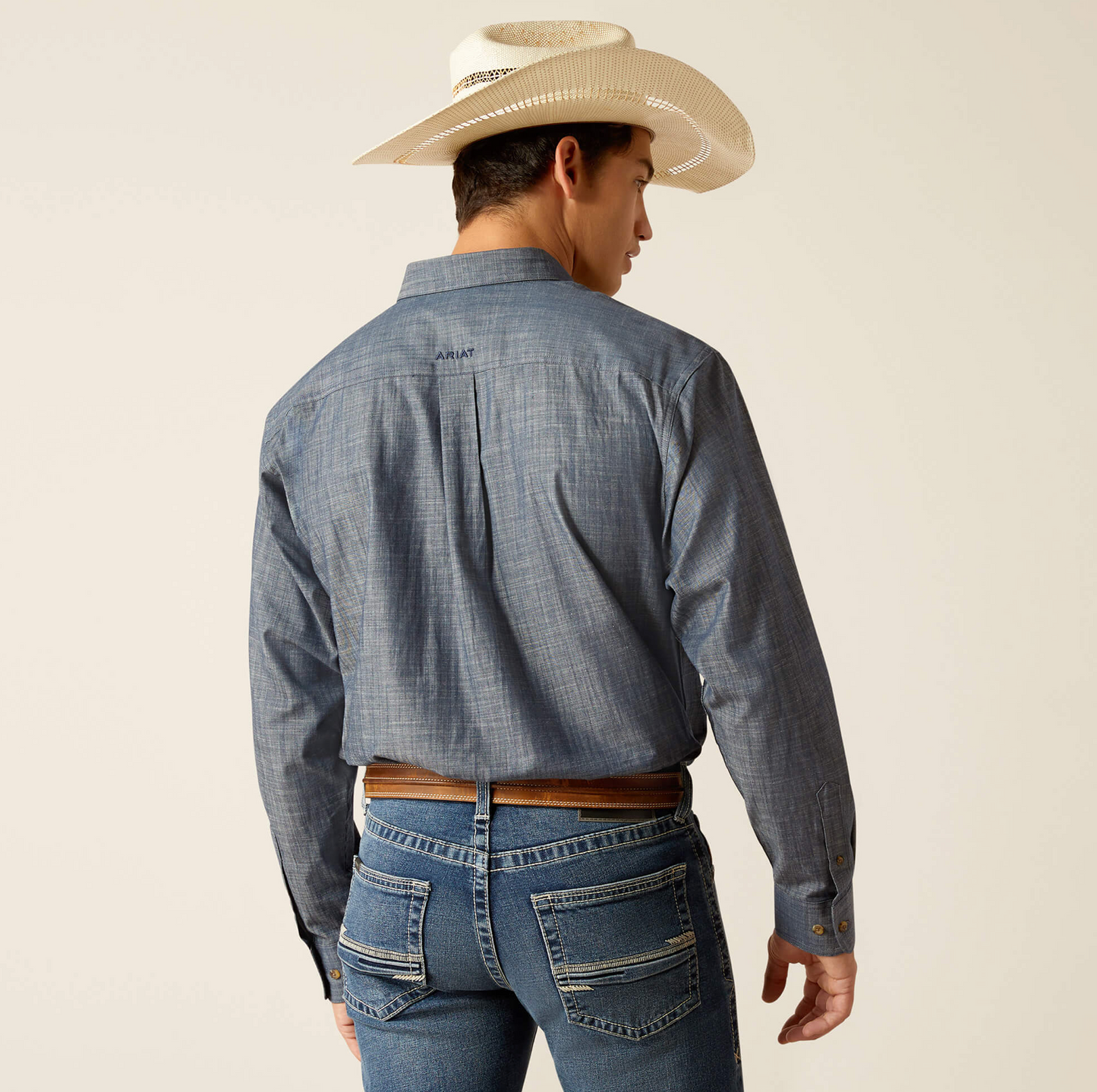 10048512 MNS Patrick Classic Fit Shirt Blue Chambray