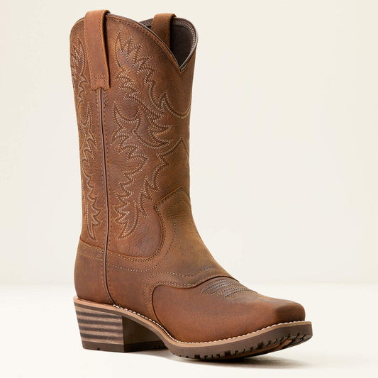 10053577 Ariat Hybrid Roughstock Square Toe Waterproof Cowboy Boot