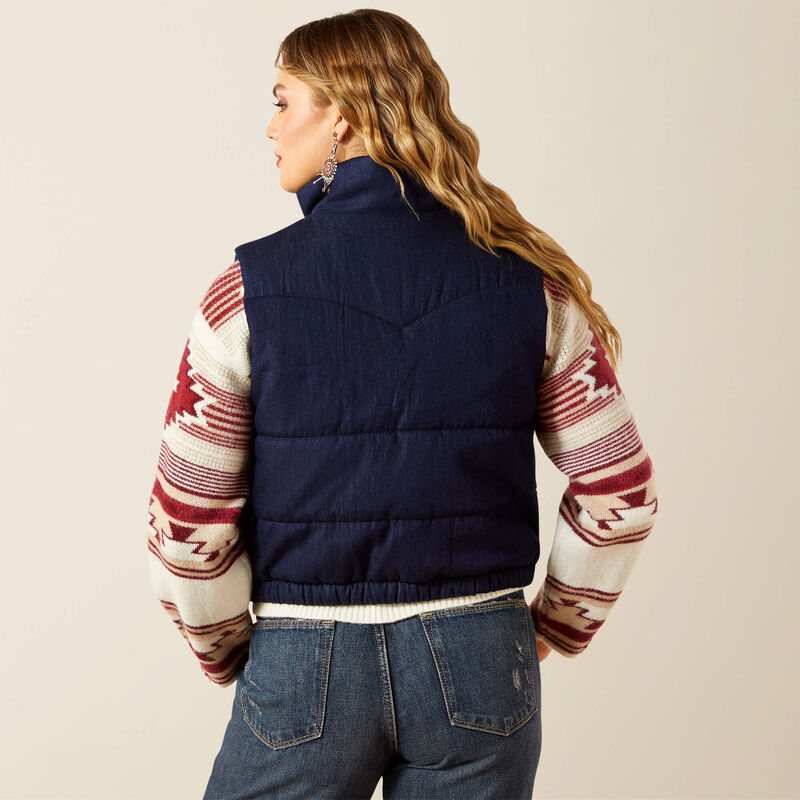 10062406 WMS Ariat Swirls Vest Denim