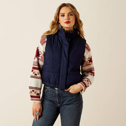 10062406 WMS Ariat Swirls Vest Denim