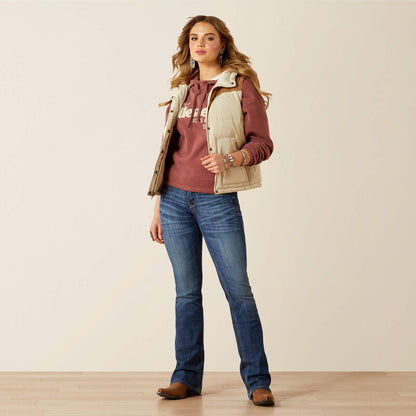 10062573 WMS Ariat Frontier Puffer Vest Oyster Grey