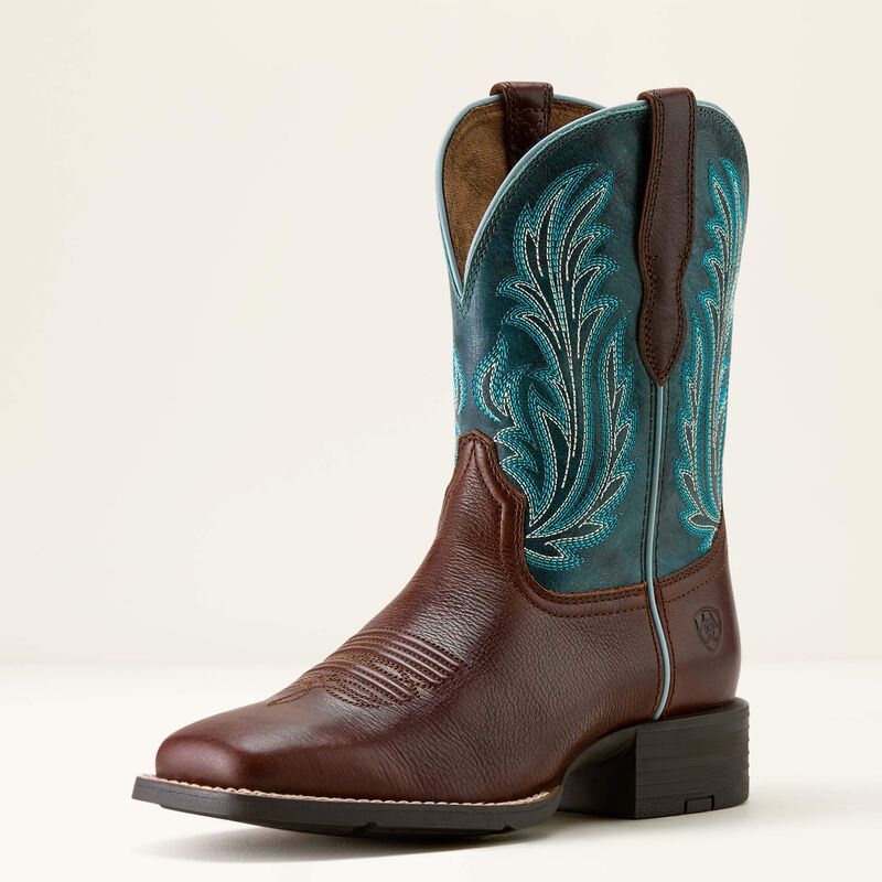 10064073 Round Up Filly Wide Square Toe Western Boot