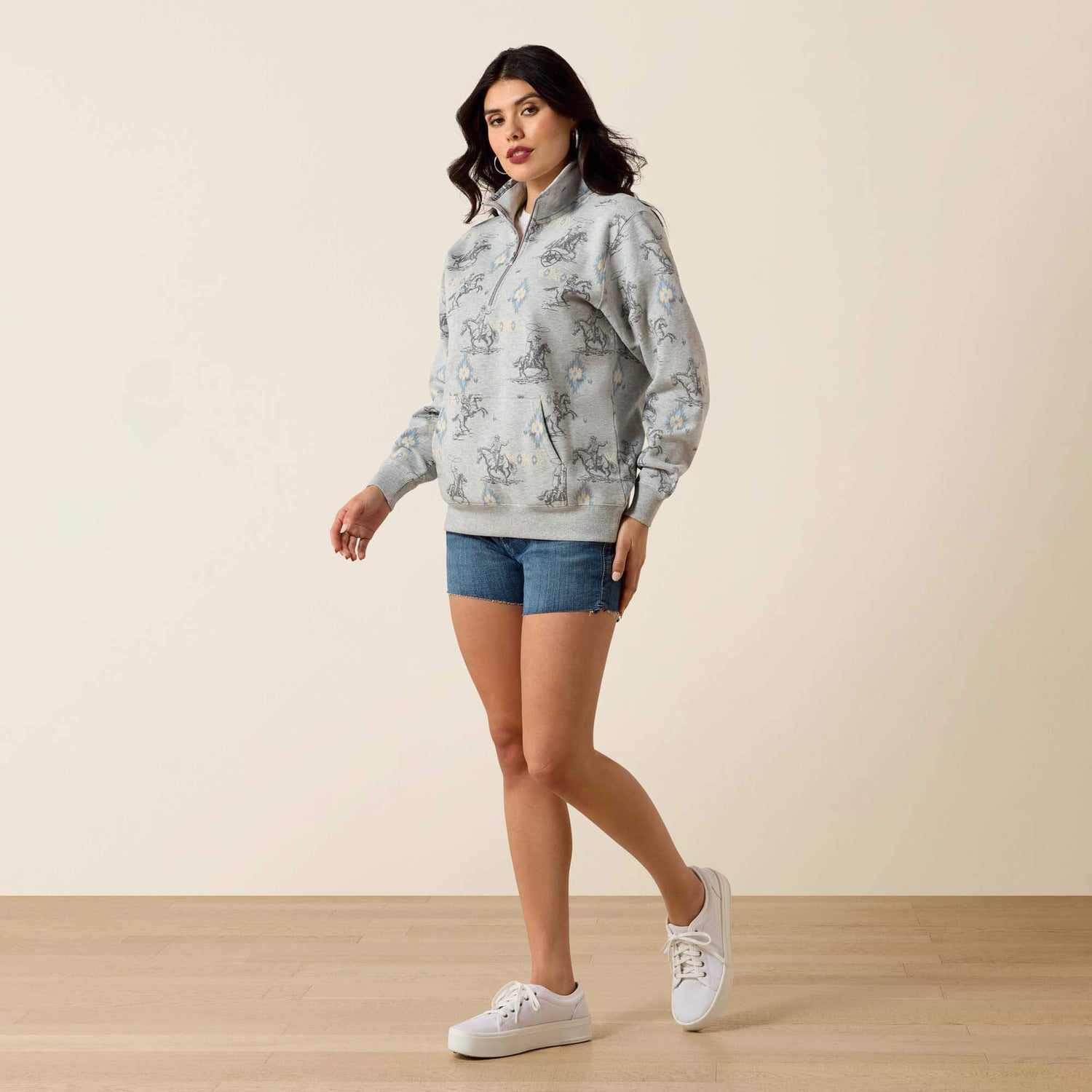 10071775 WMS Sapphire 1/2 Zip Grey