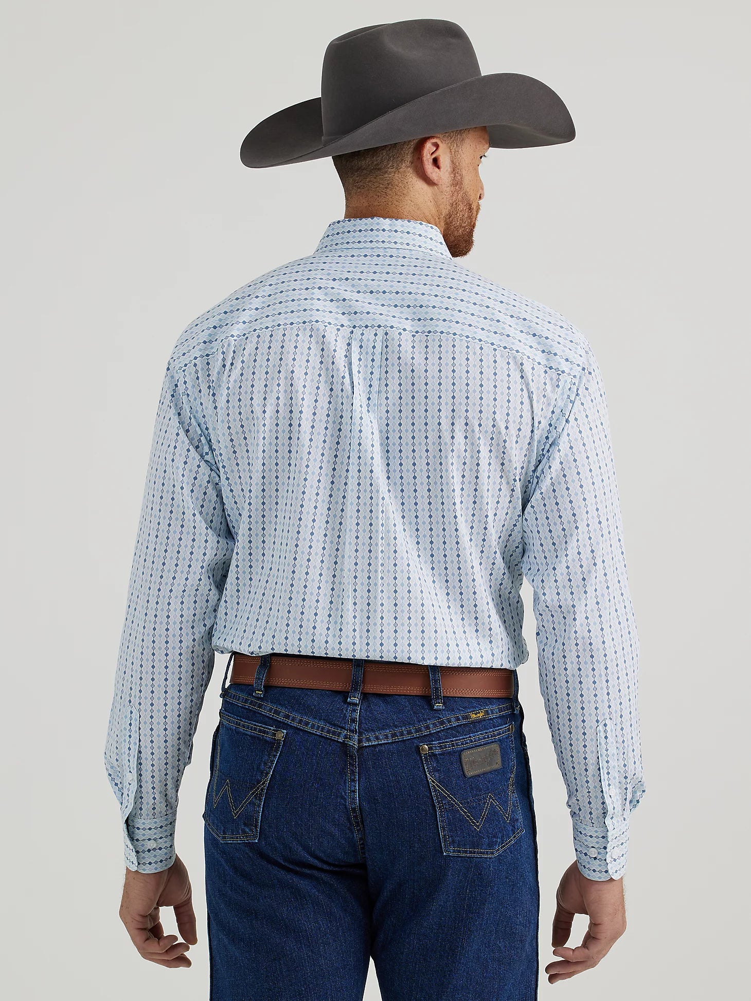 112346531 Wrangler® George Strait Collection Two Pocket Long Sleeve Shirt