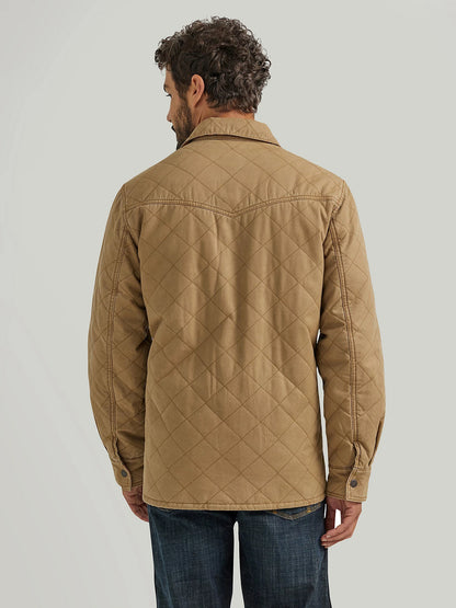 112353398 MEN'S REVERSIBLE QUILTED SHIRT JACKET IN CLAY