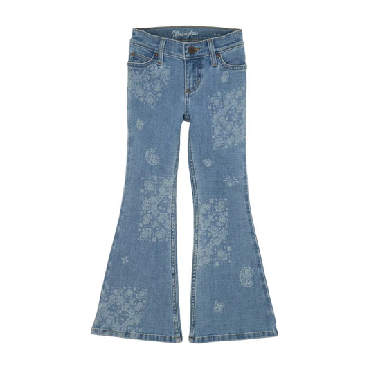 112361274 Wrangler Bandana Girls Flare Jean