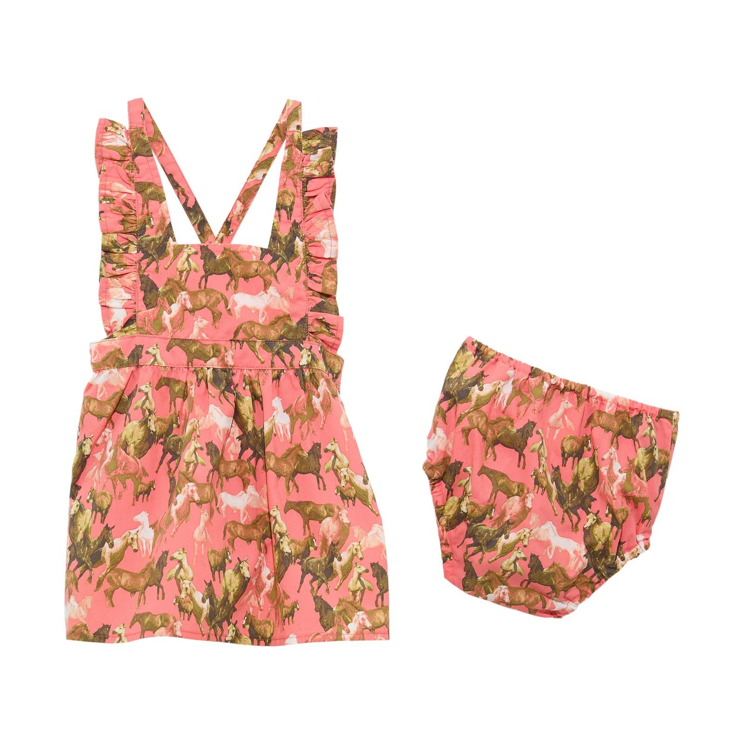 112364313 Baby Girl Ruffle Pinavore Dress