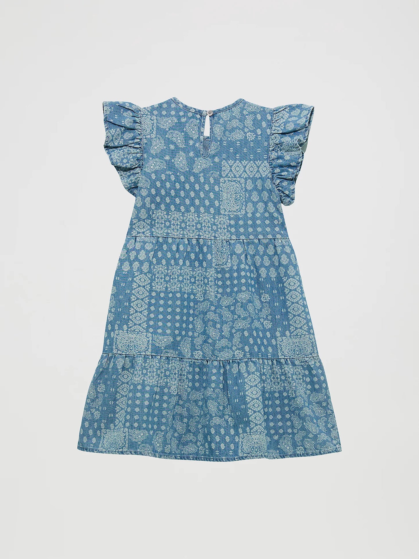 112365062 Girl's Bandana Dress Denim