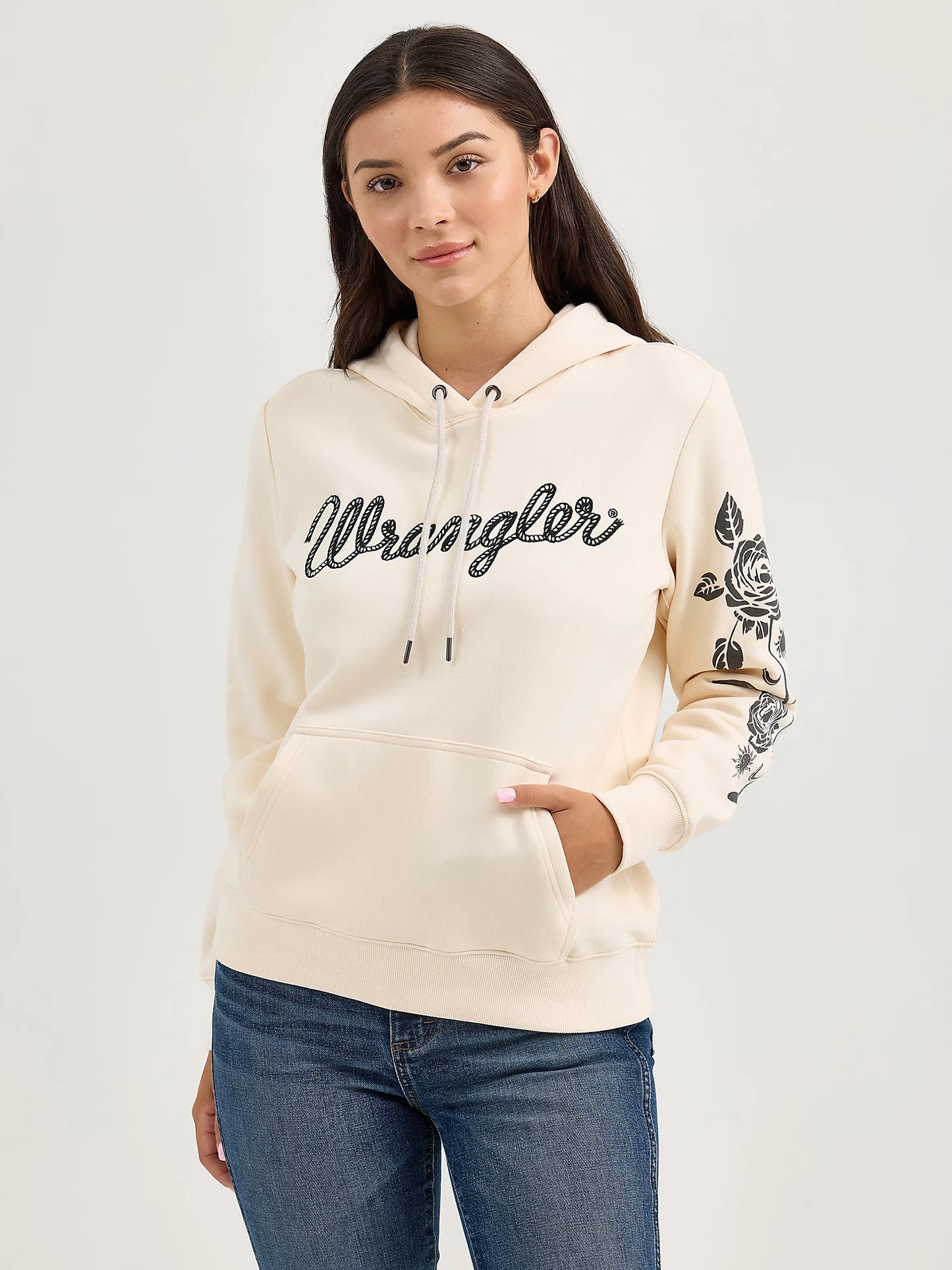 112365791 WMS Pearled Hoodie by Wrangler