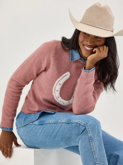 112367342 WMS Wrangler Retro® Horseshoe Sweater