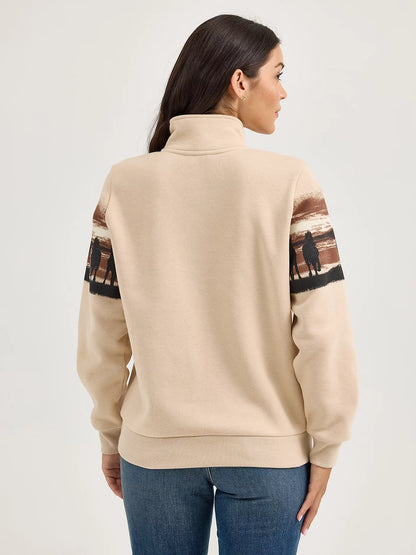112367394 - Wrangler Retro® Western Vintage Quarter Zip - Cream