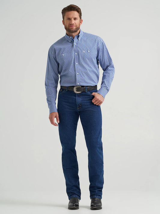 112369597 - Wrangler® George Strait Cobalt Blue Shirt