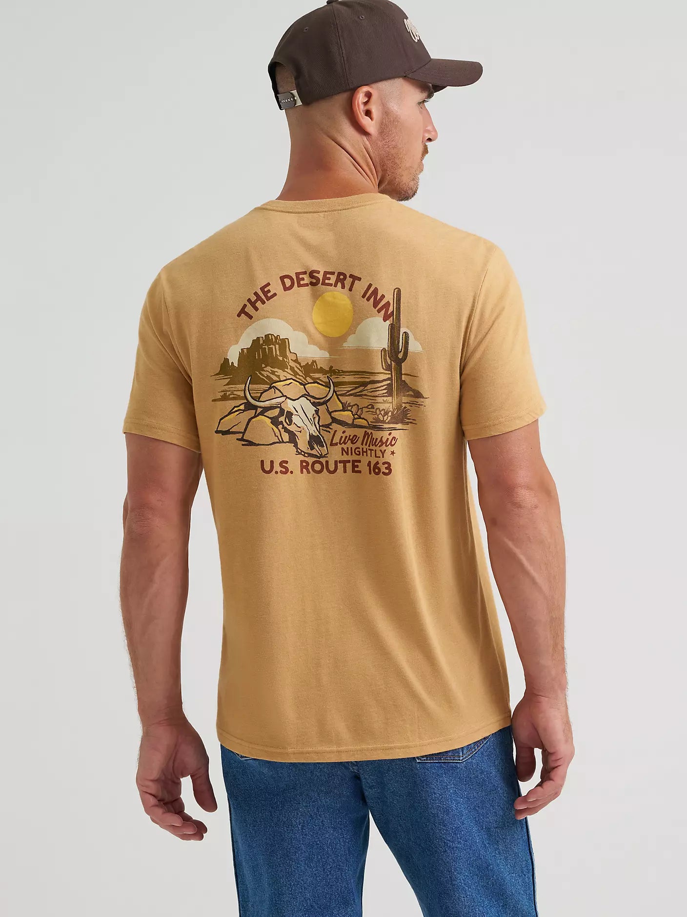 112372833 MNS The Desert Inn Tee Apple Cinnamon Heather