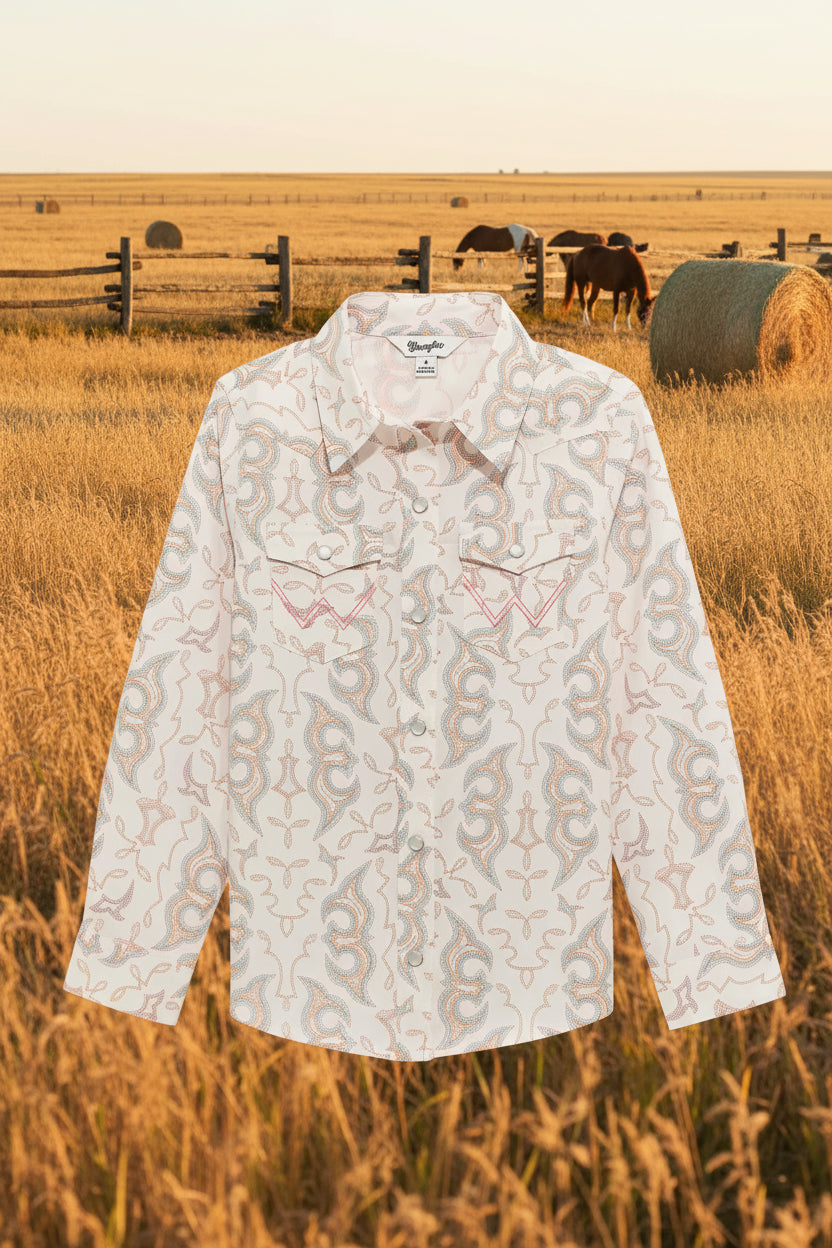 112374705 Kid's Cowboy Stitch White
