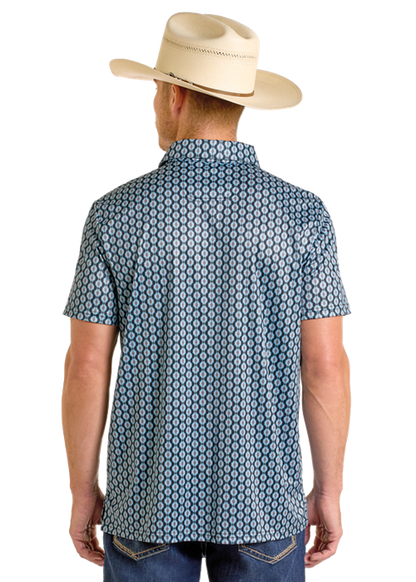 BM51T06620 MNS Blu Mini Aztec Polo