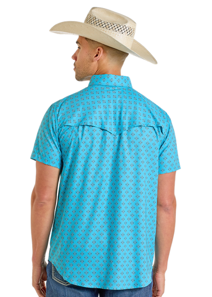 BMN3S06423 MNS Geo Print Snap Teal