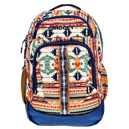 BP074TNBL Ox Hooey Backpack Tan/Blue Aztec