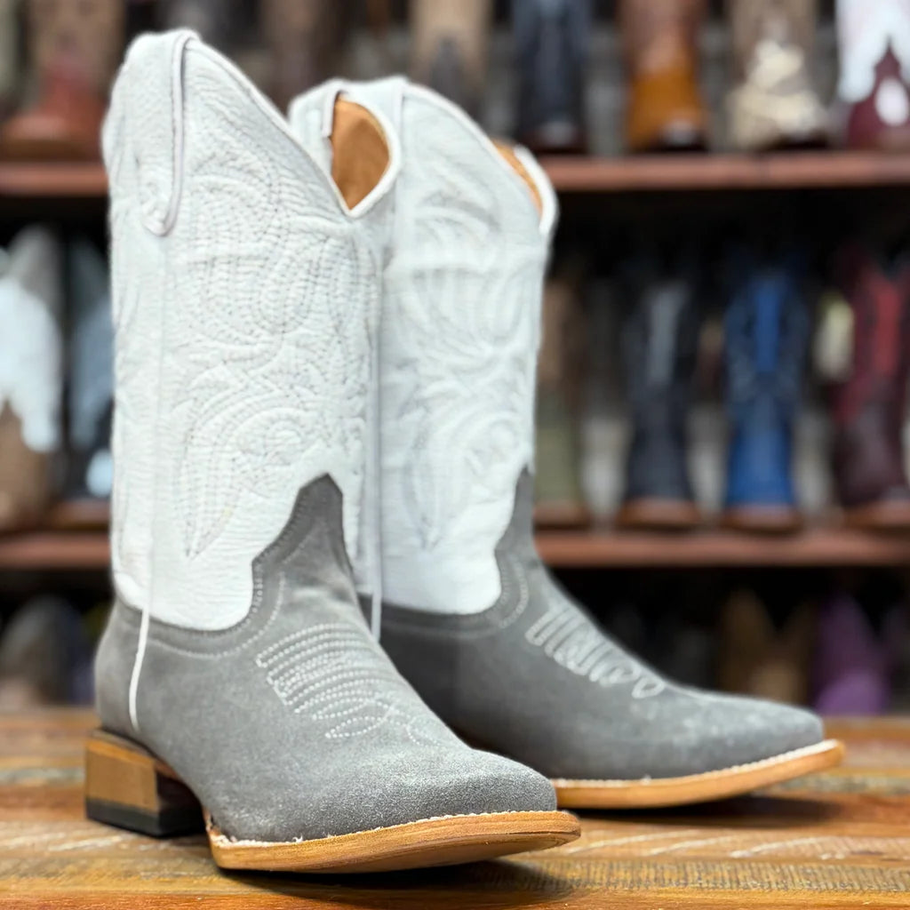 TMY205470 Youth Grey Suede Square by Tanner Mark Boots