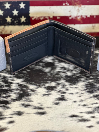 15FKW59B Tooled Bifold with Turq. Feathers