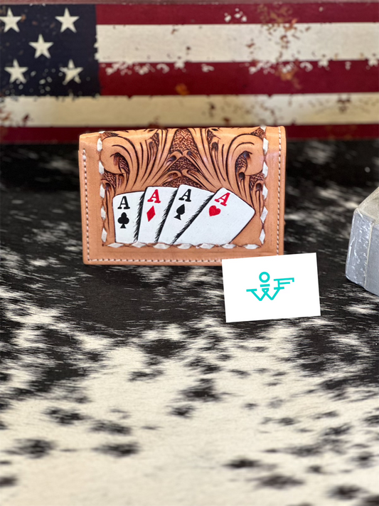 18RSW68T Leather Aces Tri-Fold