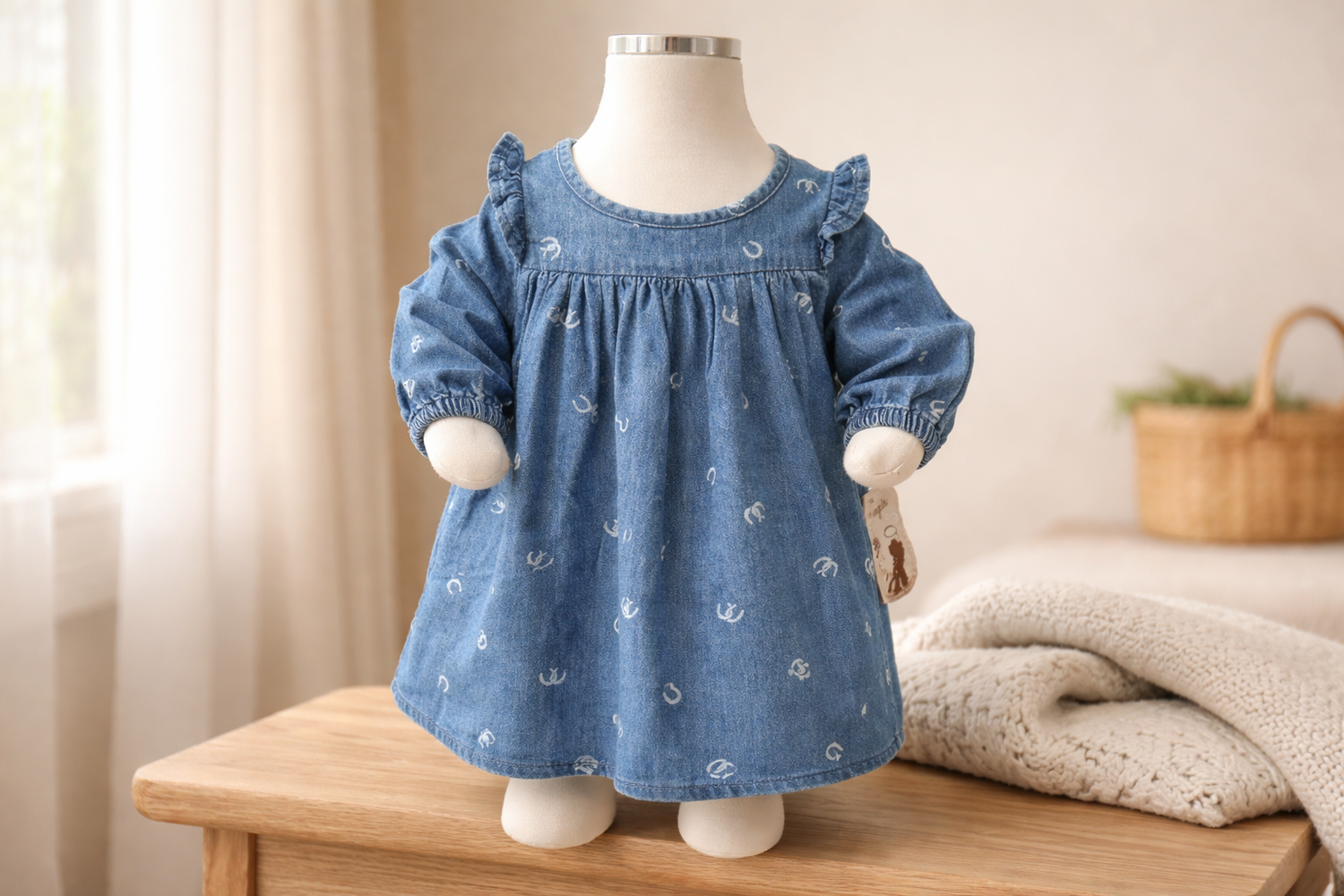 112372445 Wrangler Baby Girl Dress - Denim