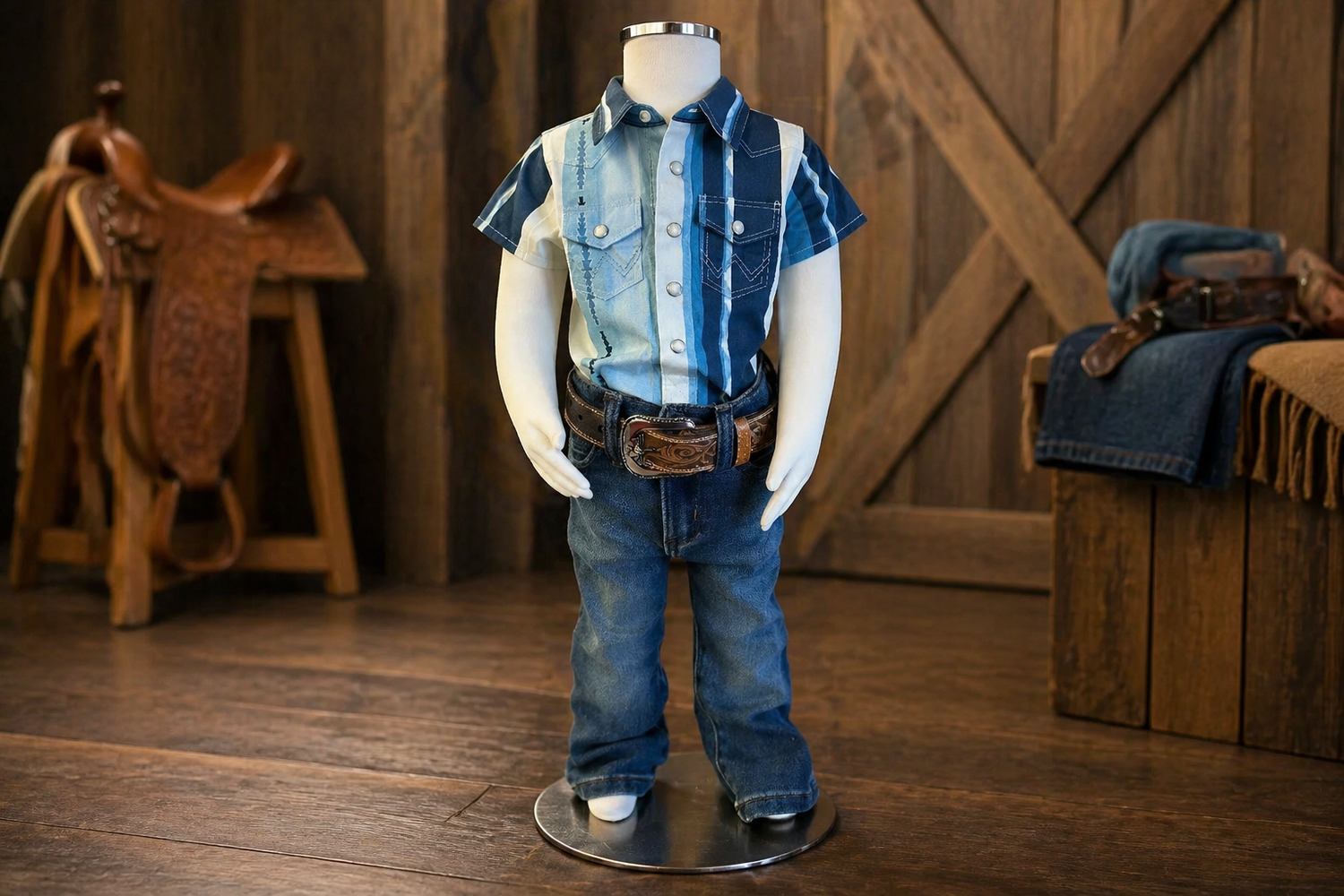 112378895 Baby Boy Retro Stripe Blue