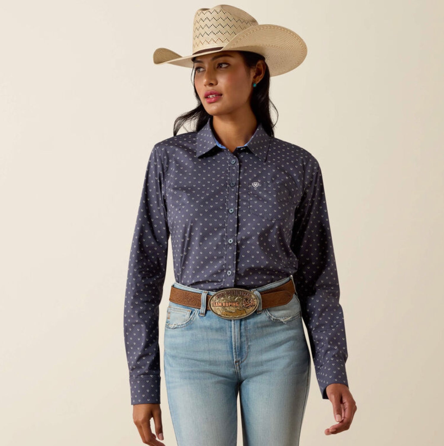 10071416 WMS Kirby Horseshoe Shirt by Ariat