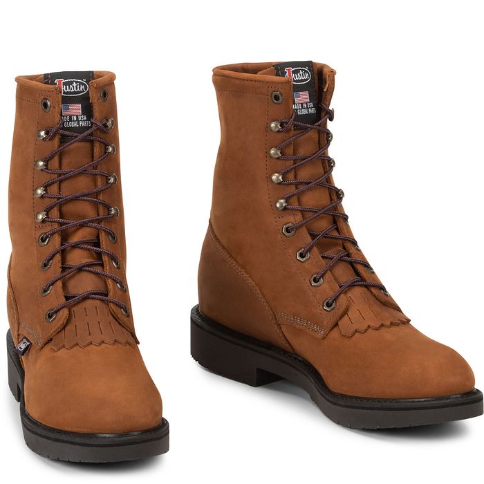 760 Justin Conductor Lace Up Boot
