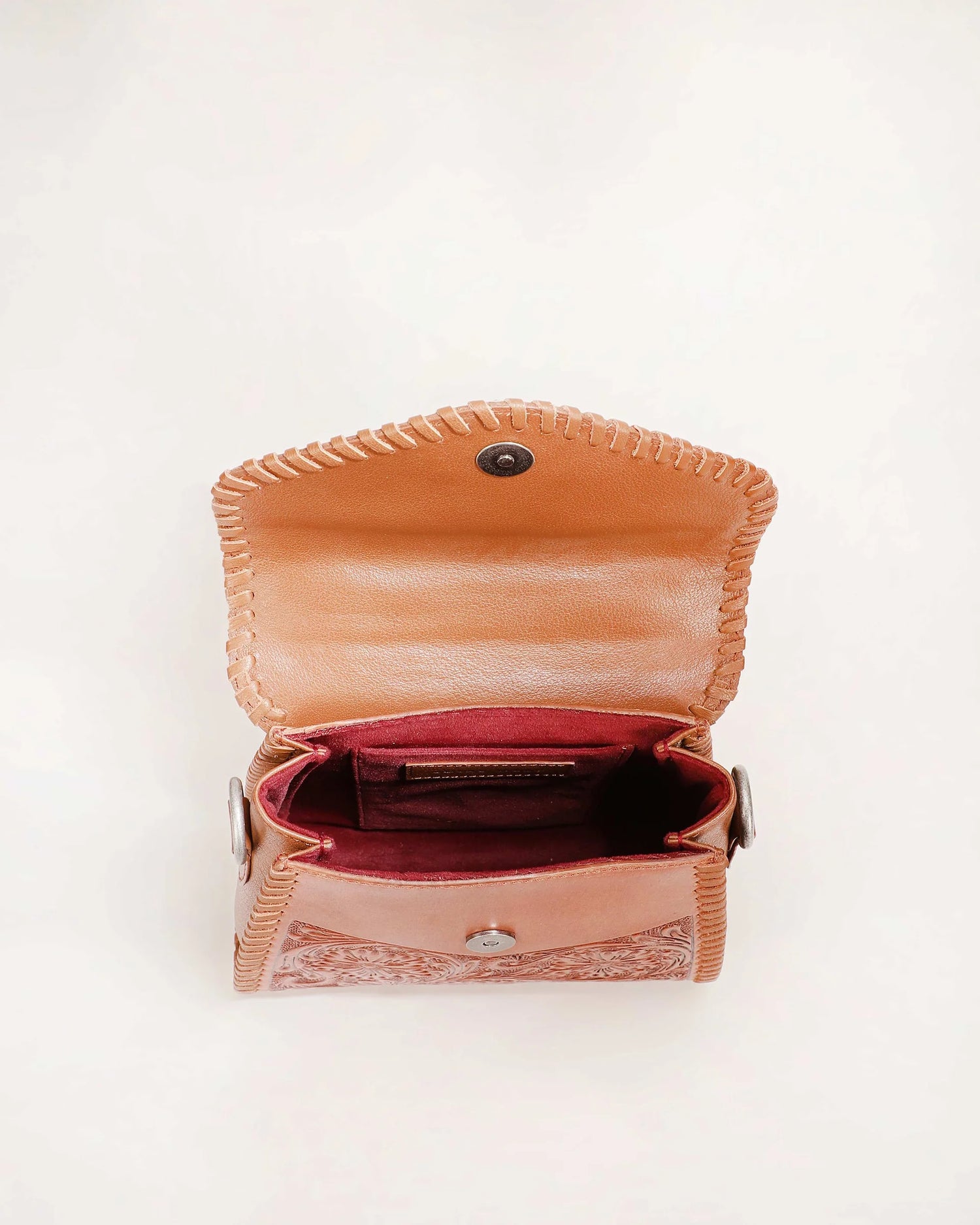 LW-SS25-035-SB Leon Mini Handle Purse - Brown