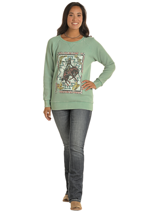 LW91T03861 WMS Ribbed Graphic Sweatshirt