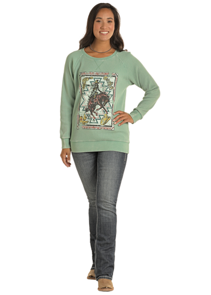 LW91T03861 WMS Ribbed Graphic Sweatshirt