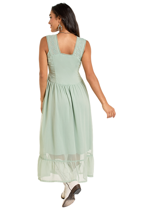 LWD0R06377 WMS Embroidered Dress Olive