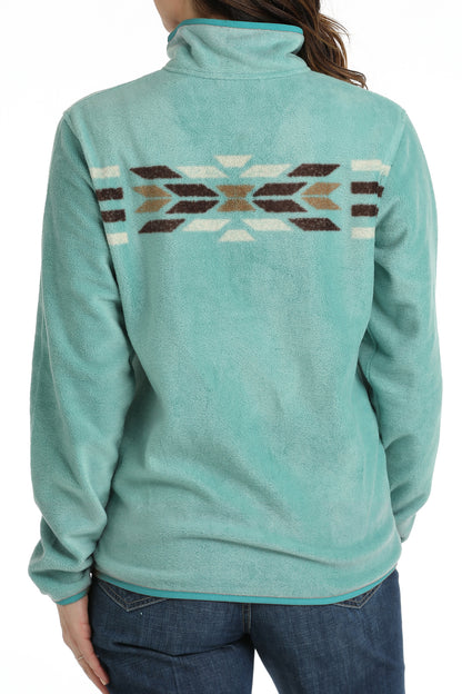 MAK9909002 Women's Cinch Fleece Pullover Turquoise