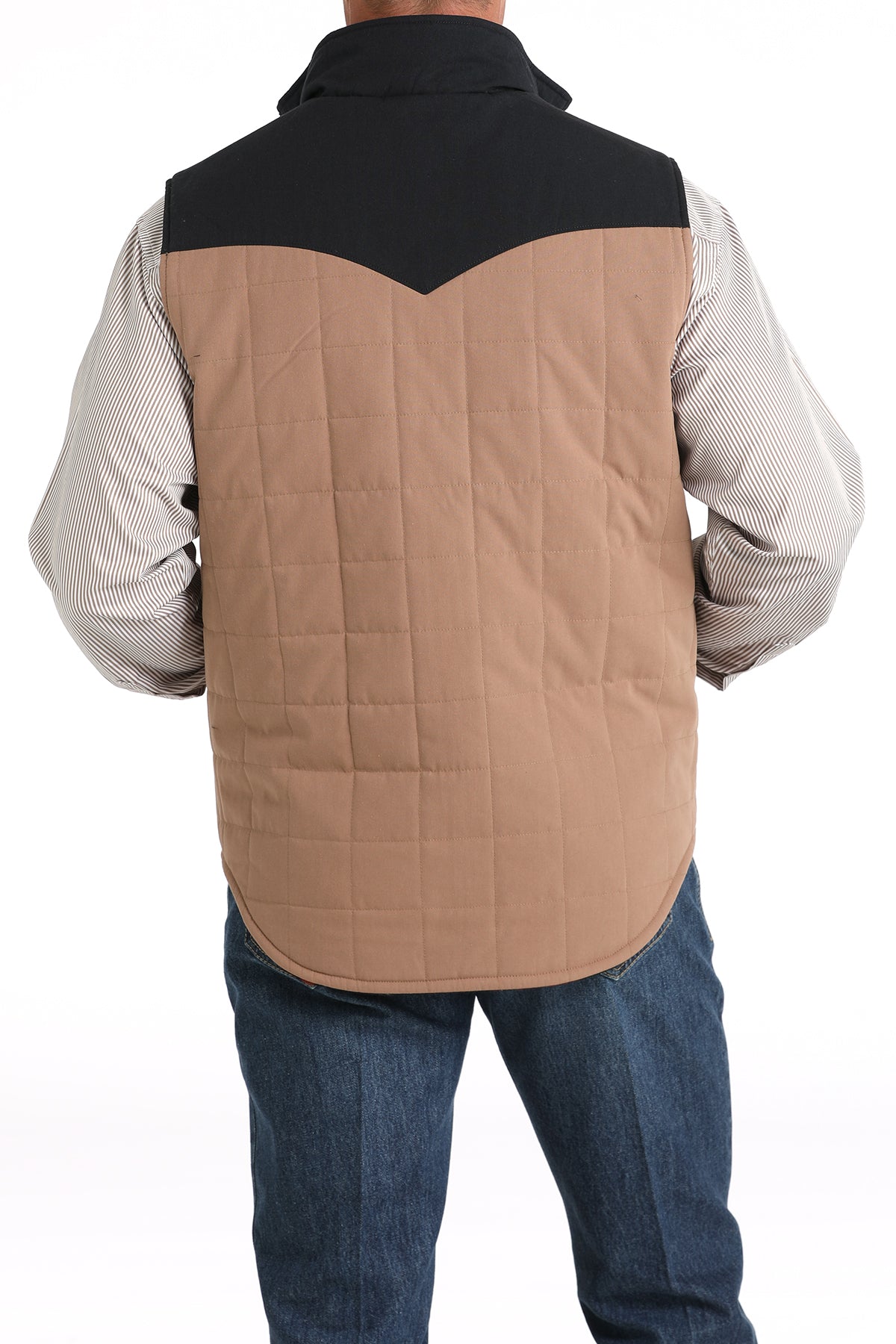 MWV1576004 Men's Quilted Reversible Vest Khaki/Navy