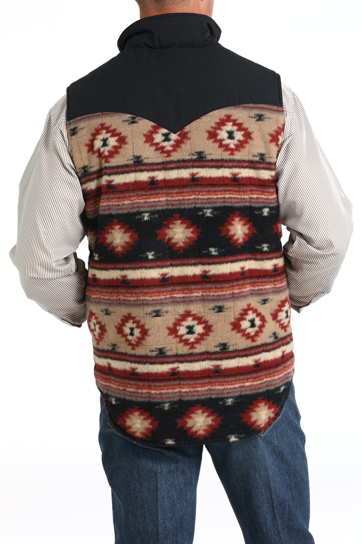 MWV1576004 Men's Quilted Reversible Vest Khaki/Navy