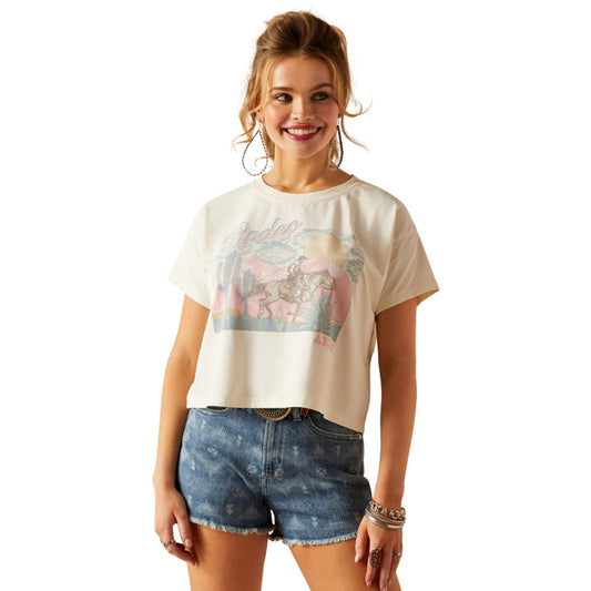Ariat Women's Pristine Rodeo Bound Short Sleeve Waistline T-Shirt