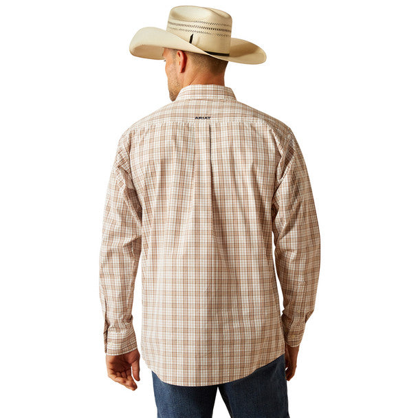 10054743 ARIAT PRO JASE LIGHT BROWN PLAID - MENS SHIRT