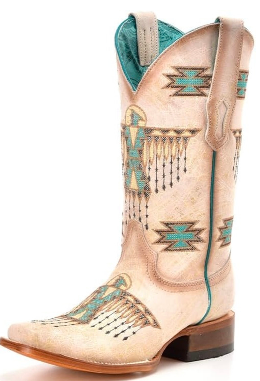 Z5219 WMS Corral White-Turq Embroidery