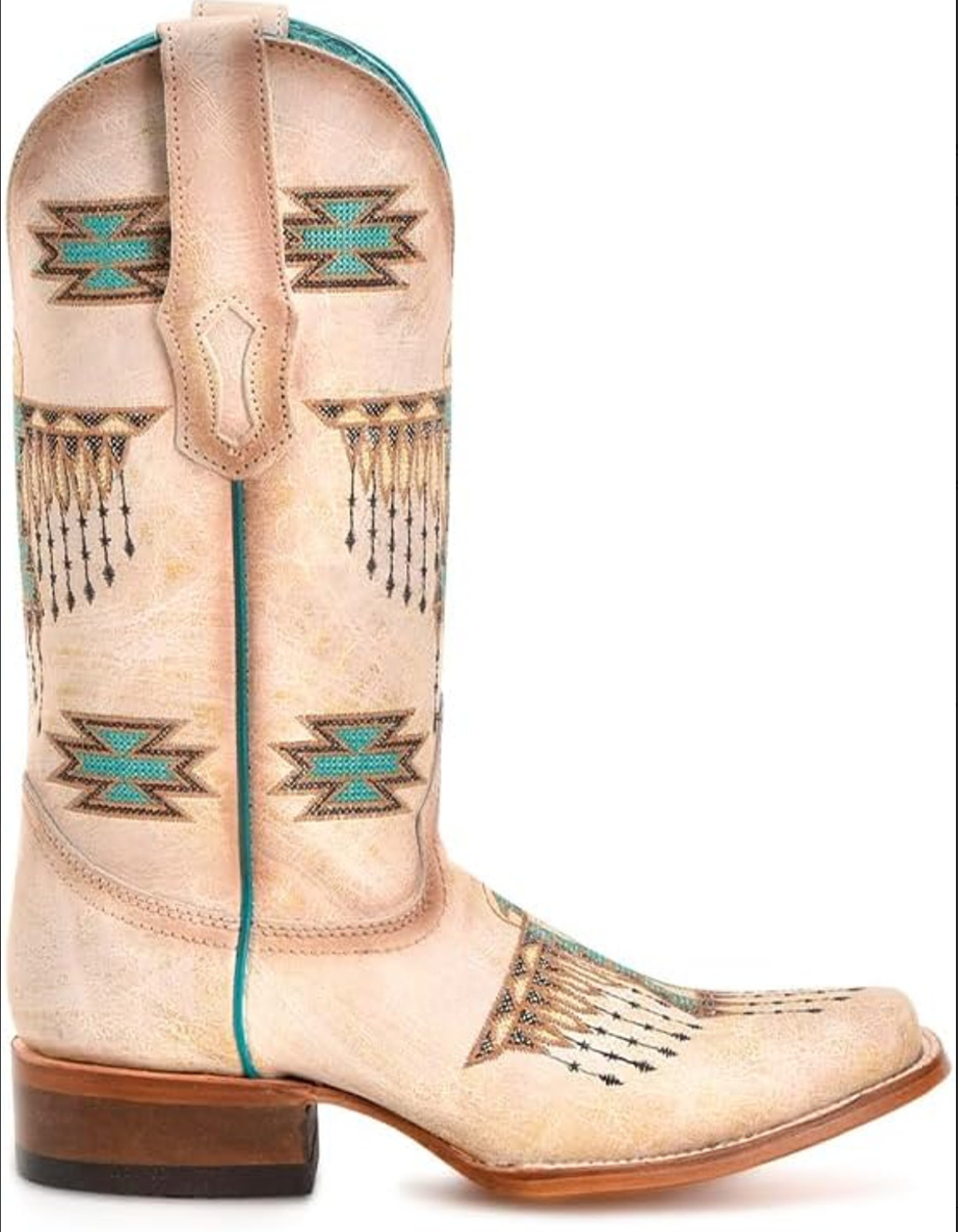 Z5219 WMS Corral White-Turq Embroidery