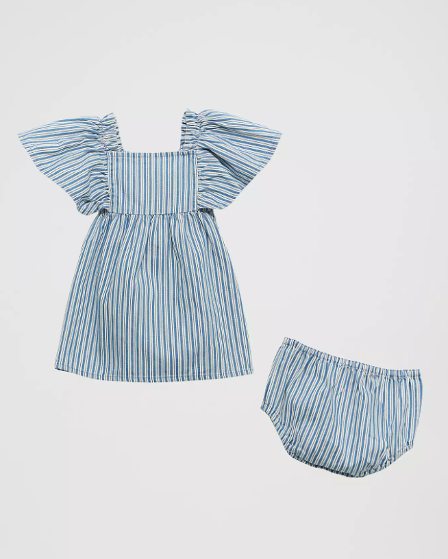 112374988 Baby Girl Striped Dress by Wrangler